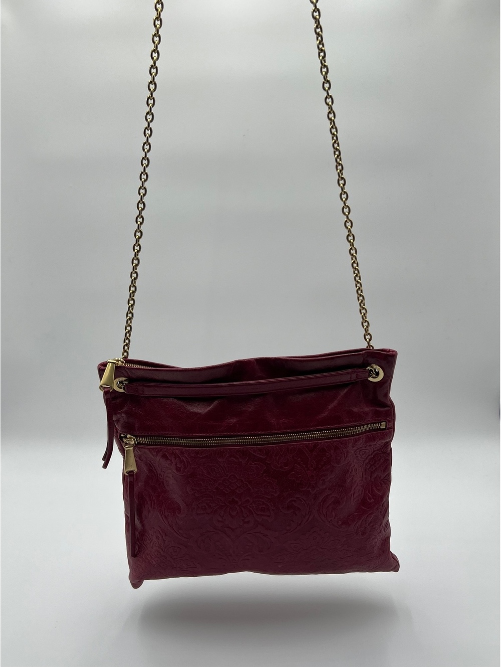 HOBO The Original Berry Embossed Leather Chain Hobo (SKU-0410)